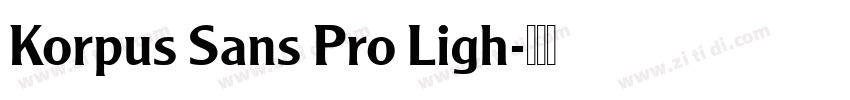 Korpus Sans Pro Ligh字体转换